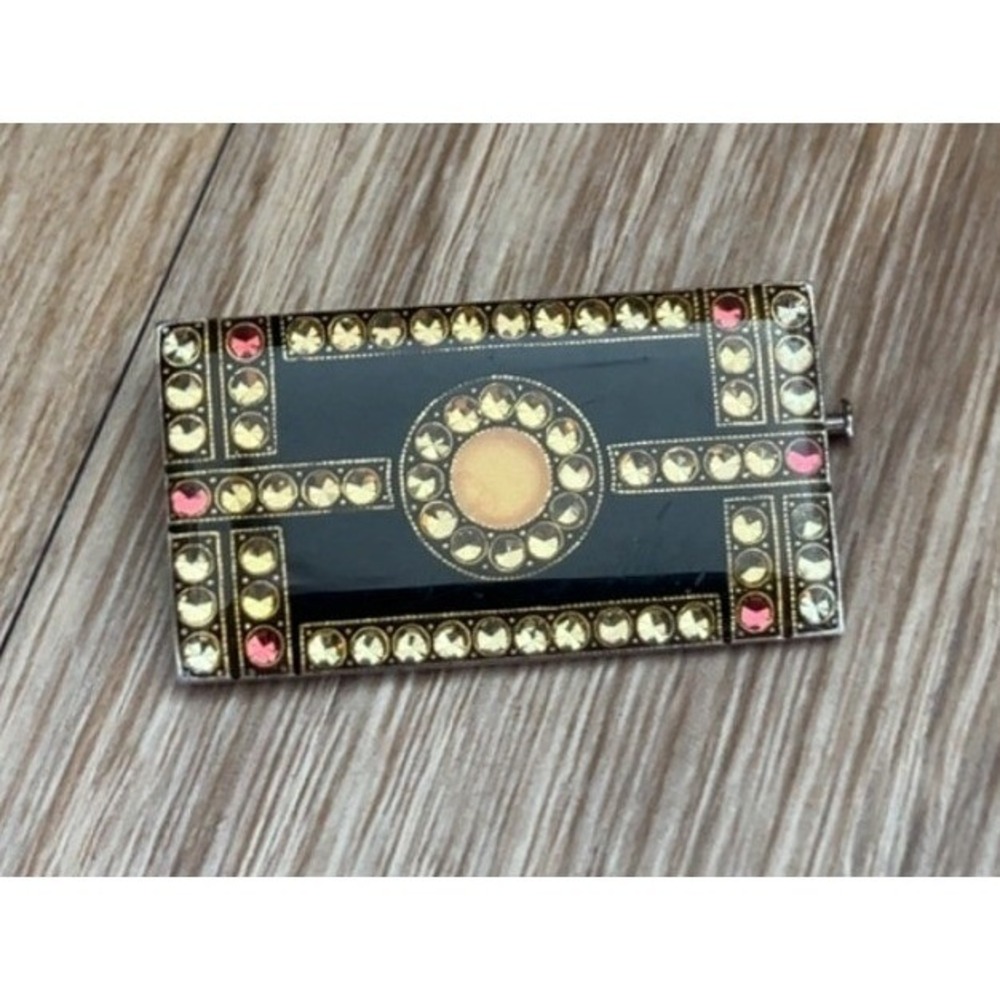 Jewelry Vintage Brooch Catherine Popesco France Enamel Rhinestones